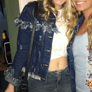 Frill Vestique Denim Jacket